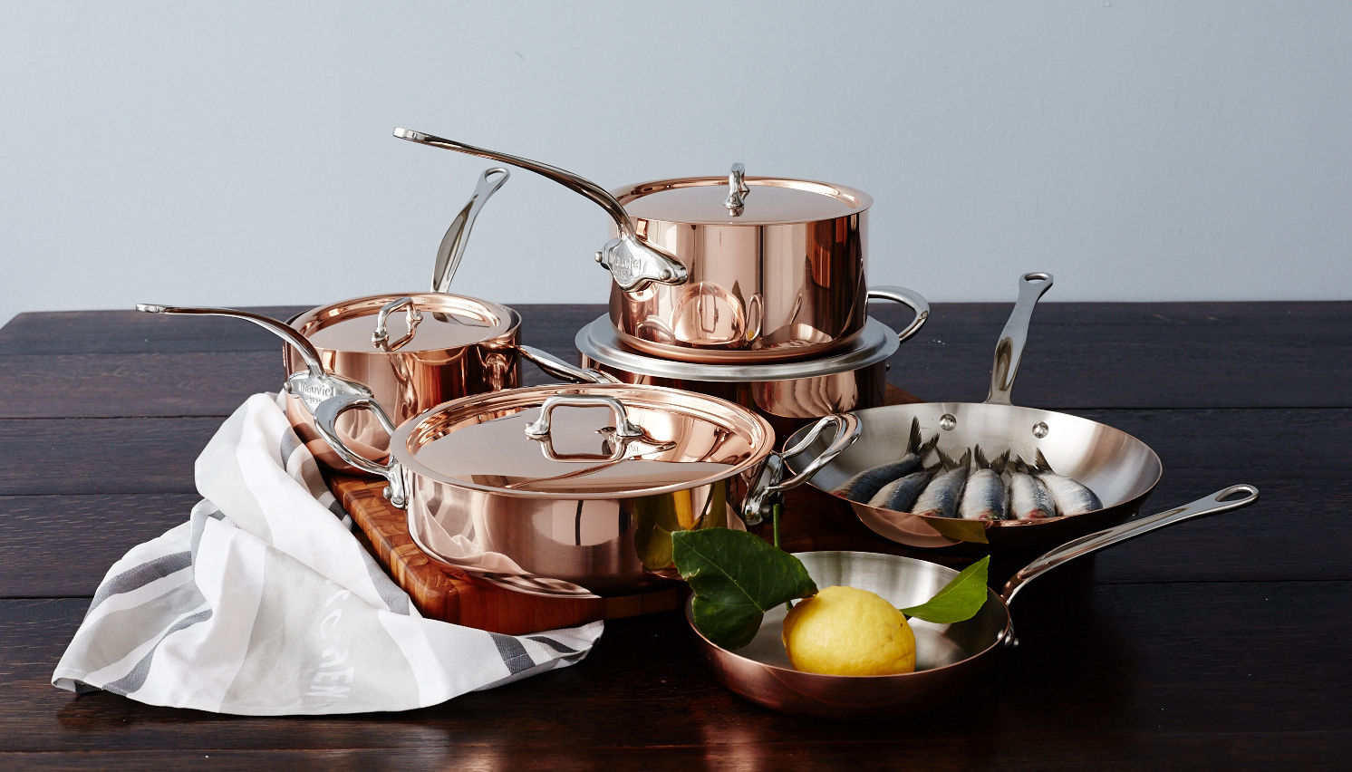 INOCUIVRE SERVICE Copper Saucepan with Brass Handles - Mini