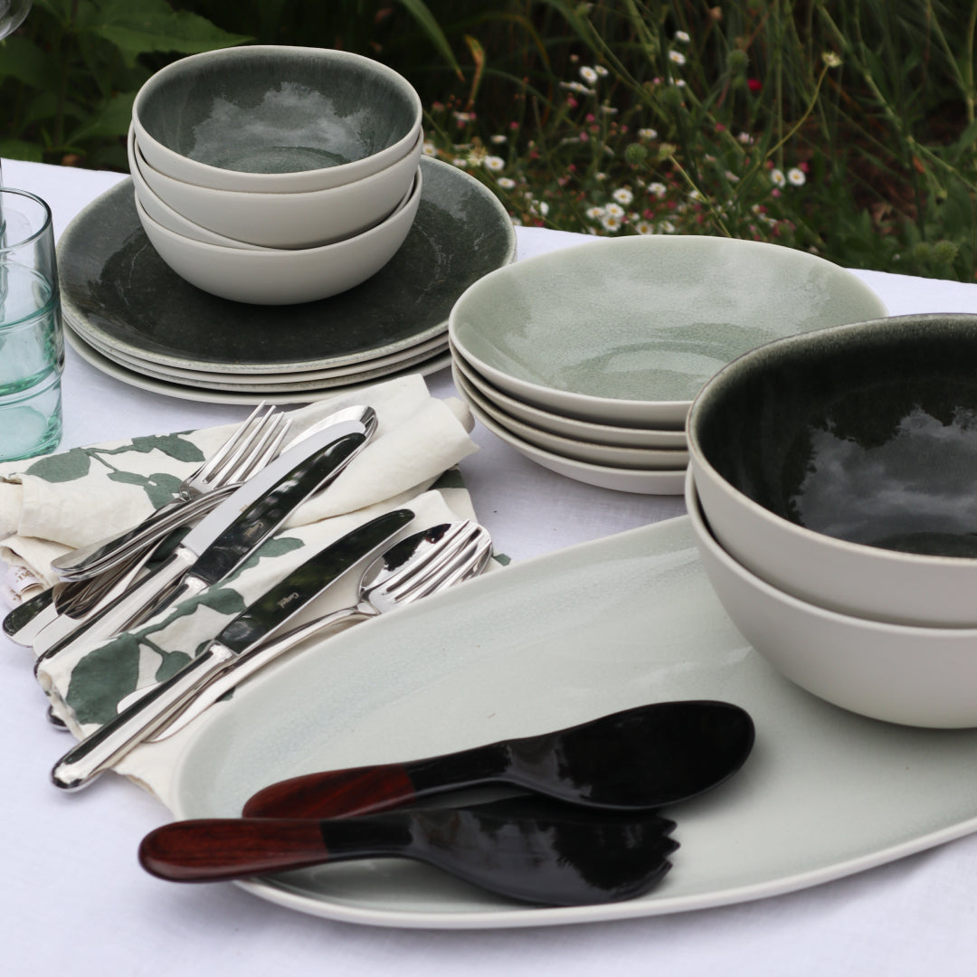 Sarah Petherick Short Salad Servers / Rosewood & Horn | Borough