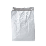 Ceramic Japan Porcelain Crinkle Superbag Vase / White