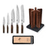 Kai Shun Premier 5 Knife, Whetstone and Block Set / Walnut Block