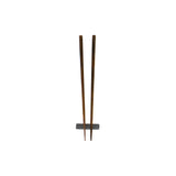Kawai Japanese Persimmon Wood Chopsticks and Rest / Set of 2 / Black