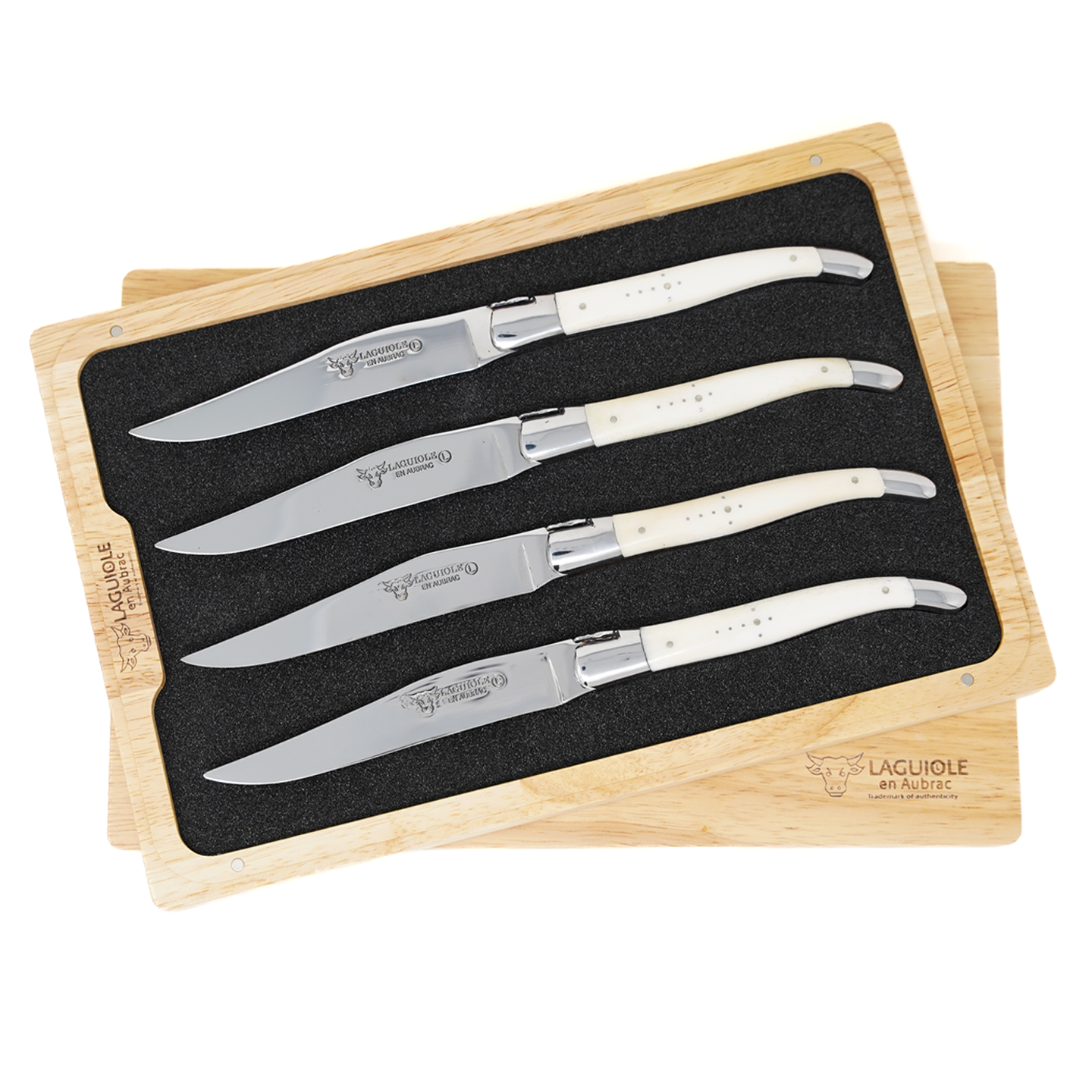★LAGUIOLE EN AUBRAC レザーエプロン★ Laguiole en Aubrac 4-Piece Steak Knife Set / Bone | Borough Kitchen