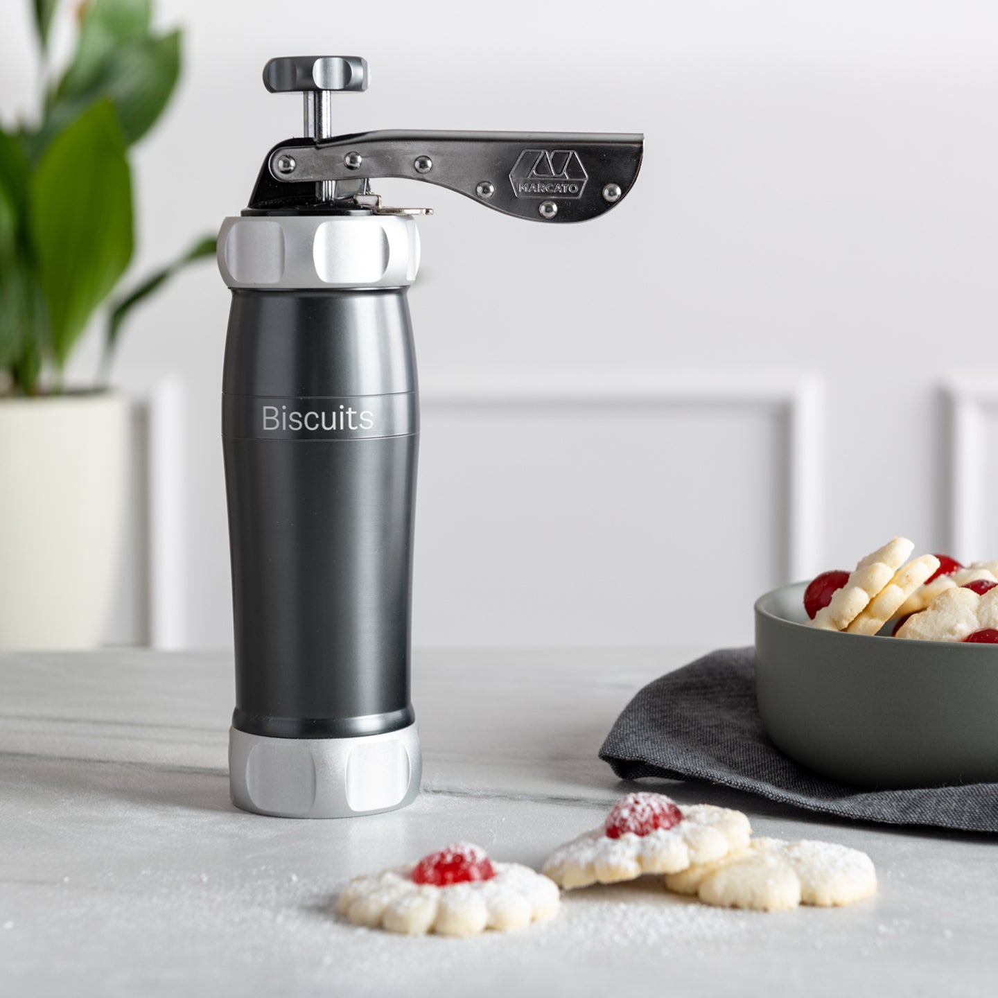 Marcato Biscuit Press Powder Grey Borough Kitchen