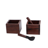 Sarah Petherick Rosewood Salt / Pepper Box with Miniature Oval Spoon /  Set of 2 *