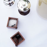 Sarah Petherick Rosewood Salt / Pepper Box with Miniature Oval Spoon /  Set of 2 *