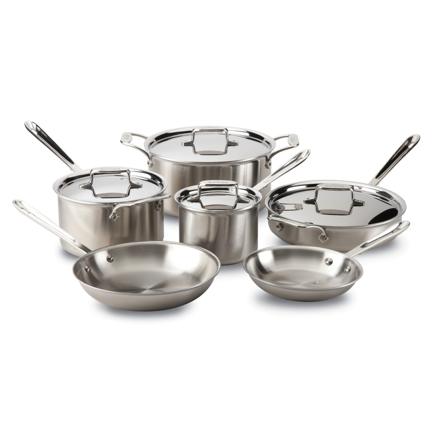 All-Clad Stainless Steel Cocottes, 2-Piece, Silver All-Clad E849A264 Stainless Steel Cocottes, 0.5-Quart, 2-Piece, Silver