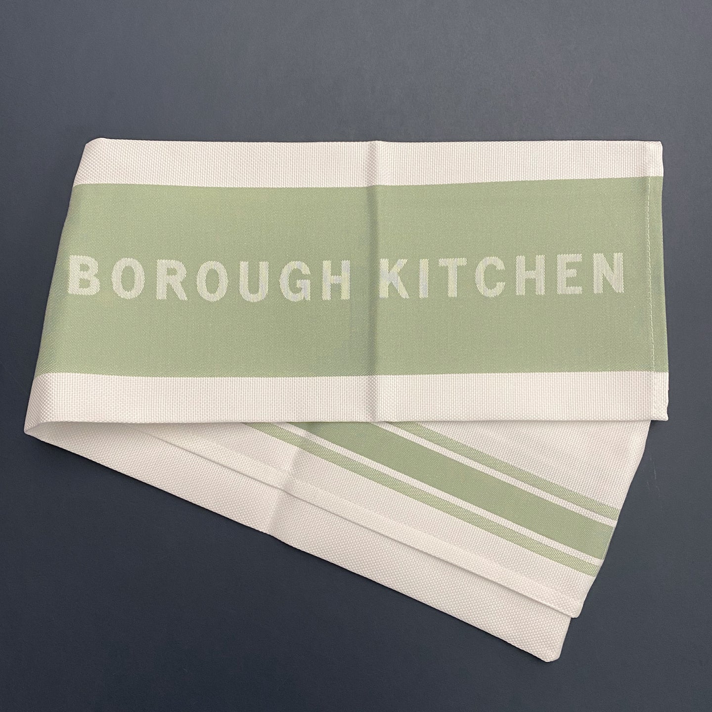 Borough Kitchen French Jacquard Tea Towel / Sage Borough Kitchen