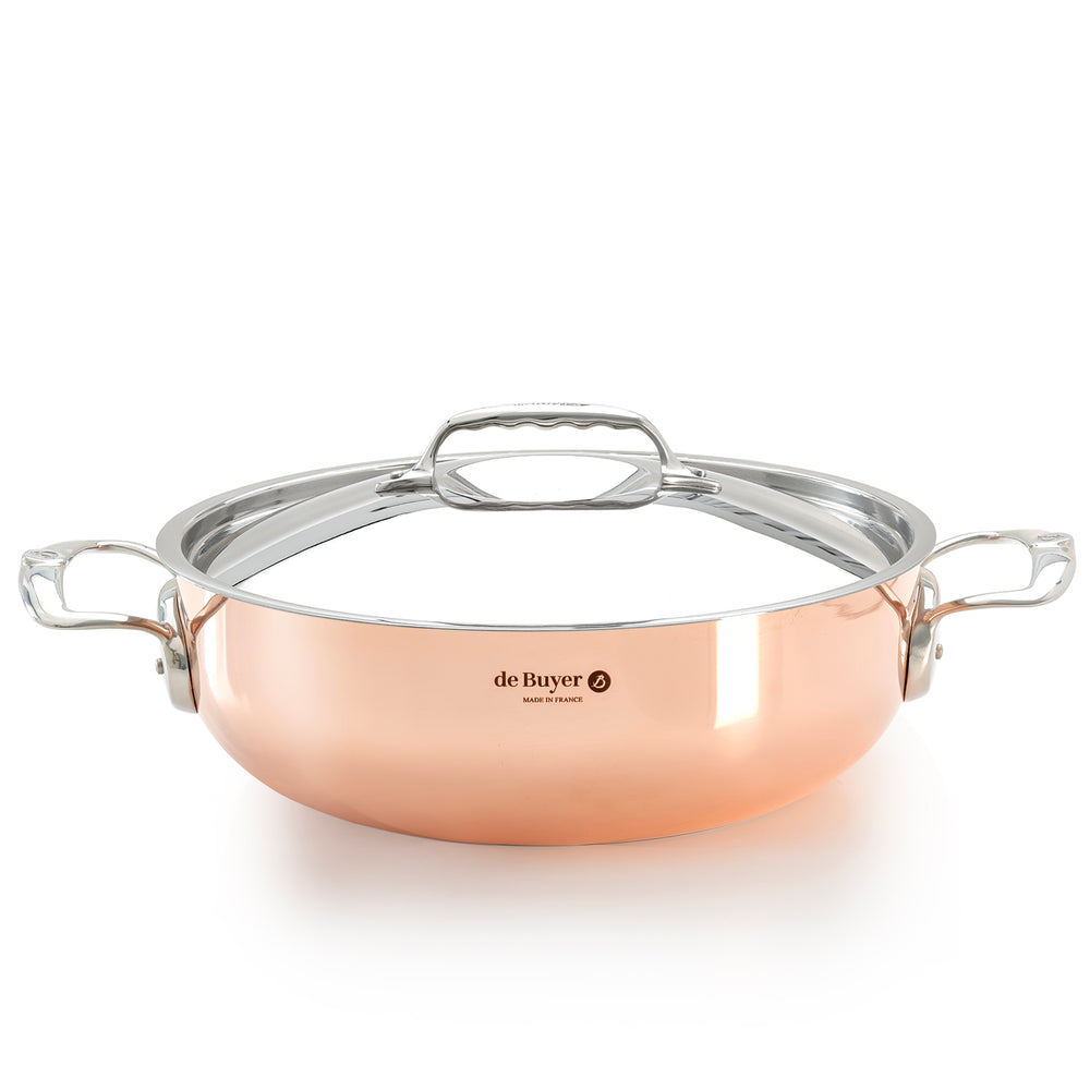 De Buyer Prima Matera SS Induction Rounded Saute Casserole with Lid / 28cm