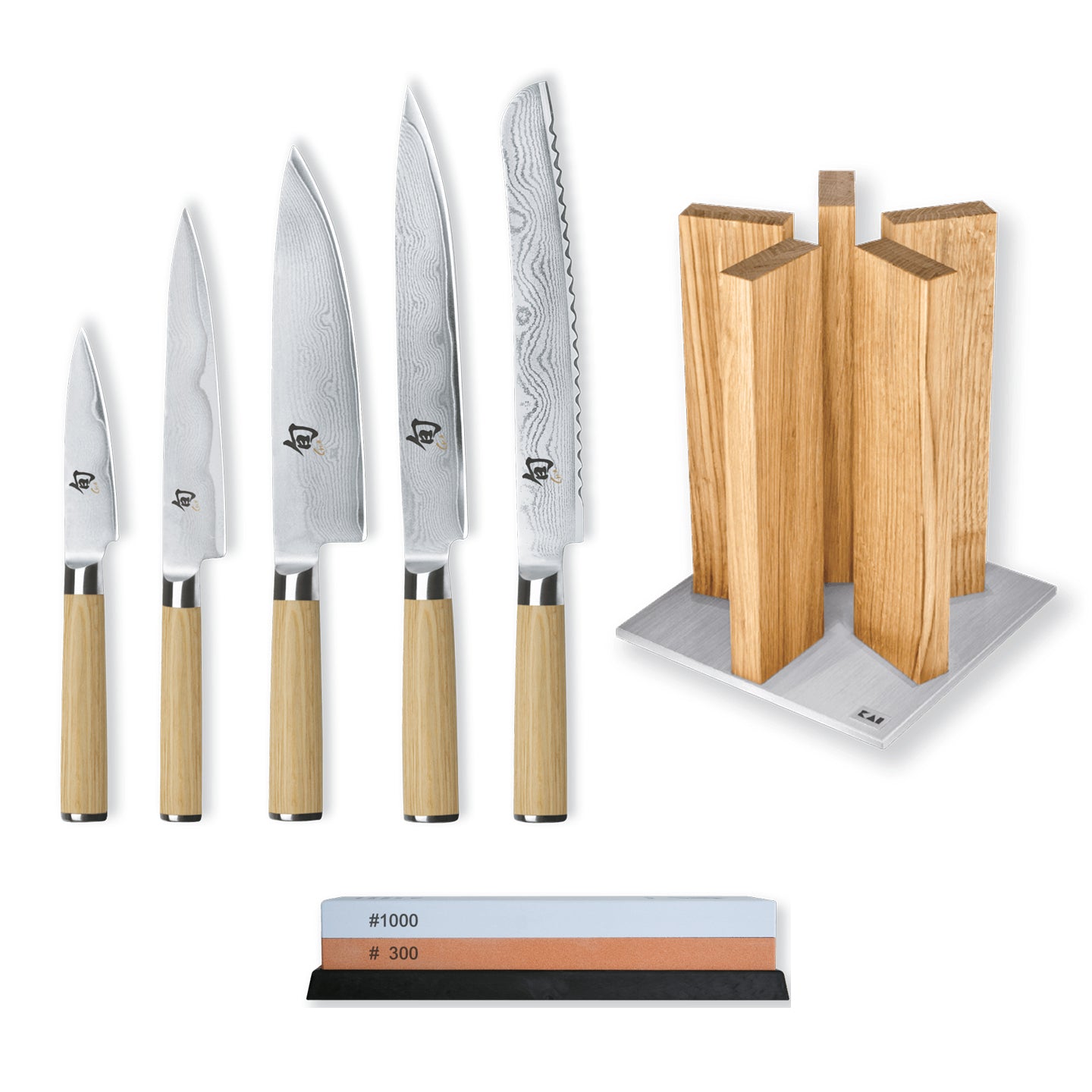 http://www.boroughkitchen.com/cdn/shop/products/kai-shun-classic-white-5-knife-whetstone-oak-block-set-borough-kitchen.jpg?v=1603709760