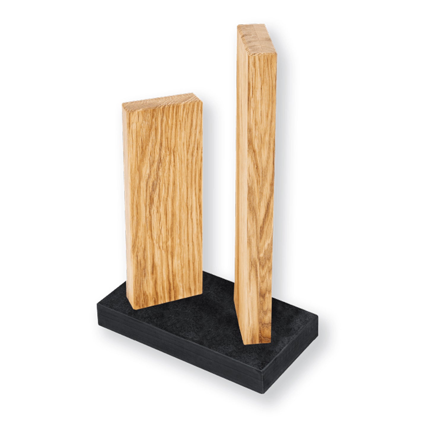 Kai Stonehenge 2 Pillar Oak Knife Block with Granite Base Borough Kitchen