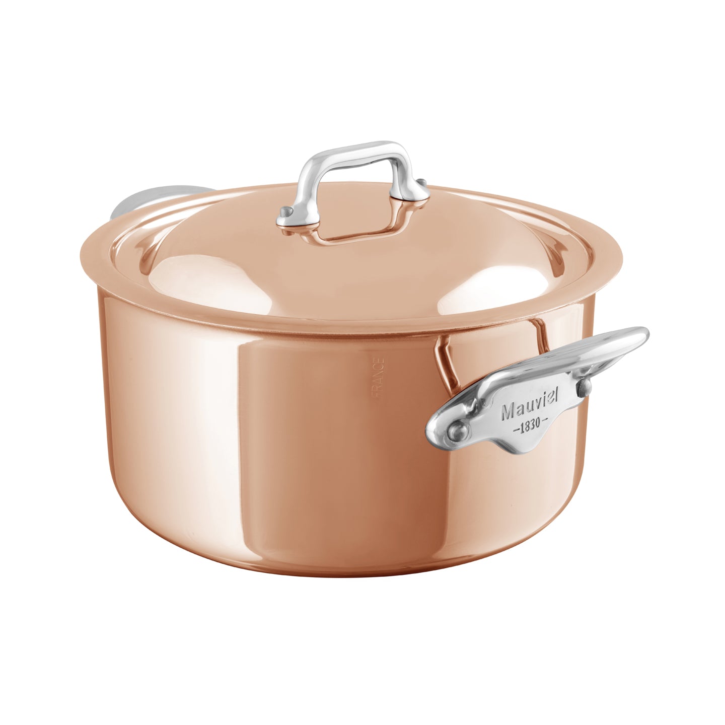 Met Lux 9 oz Copper Stainless Steel Small Individual Casserole Pot - with Lid - 5 3/4 inch x 3 1/2 inch x 2 1/2 inch - 1 Count Box