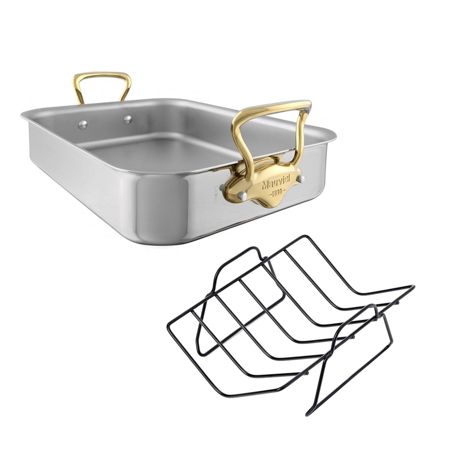 Mauviel M'CookB Roasting Pan with Rack Borough Kitchen