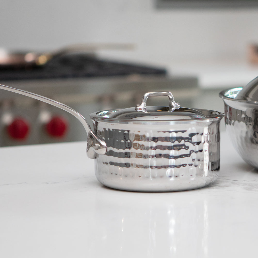 Mauviel M'Elite 3 Piece Saucepan Set with Lids