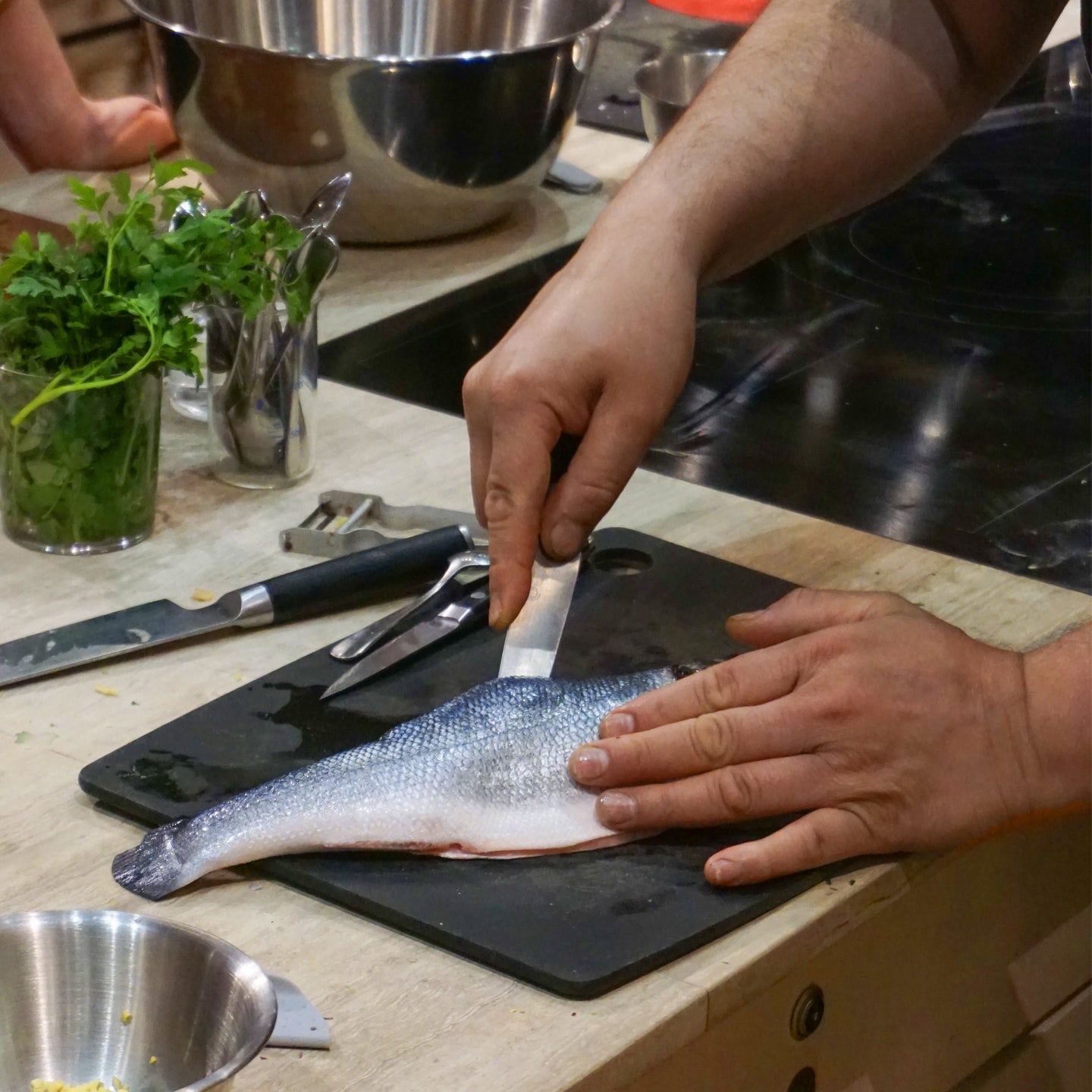 Whole Fish and Seafood Cooking Class Borough Kitchen