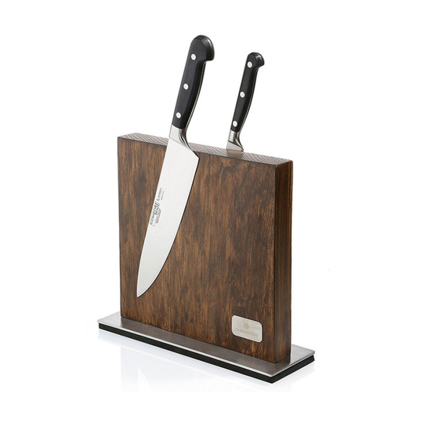 Zassenhaus Knife Block Ash/Stainless Steel Borough Kitchen