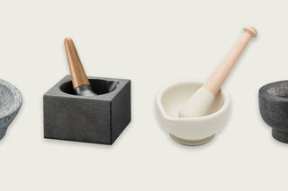 image of granite and porcelain pestle and mortars