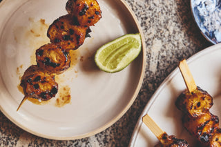 Recipe: Leek, Miso & Mango Chutney Skewers