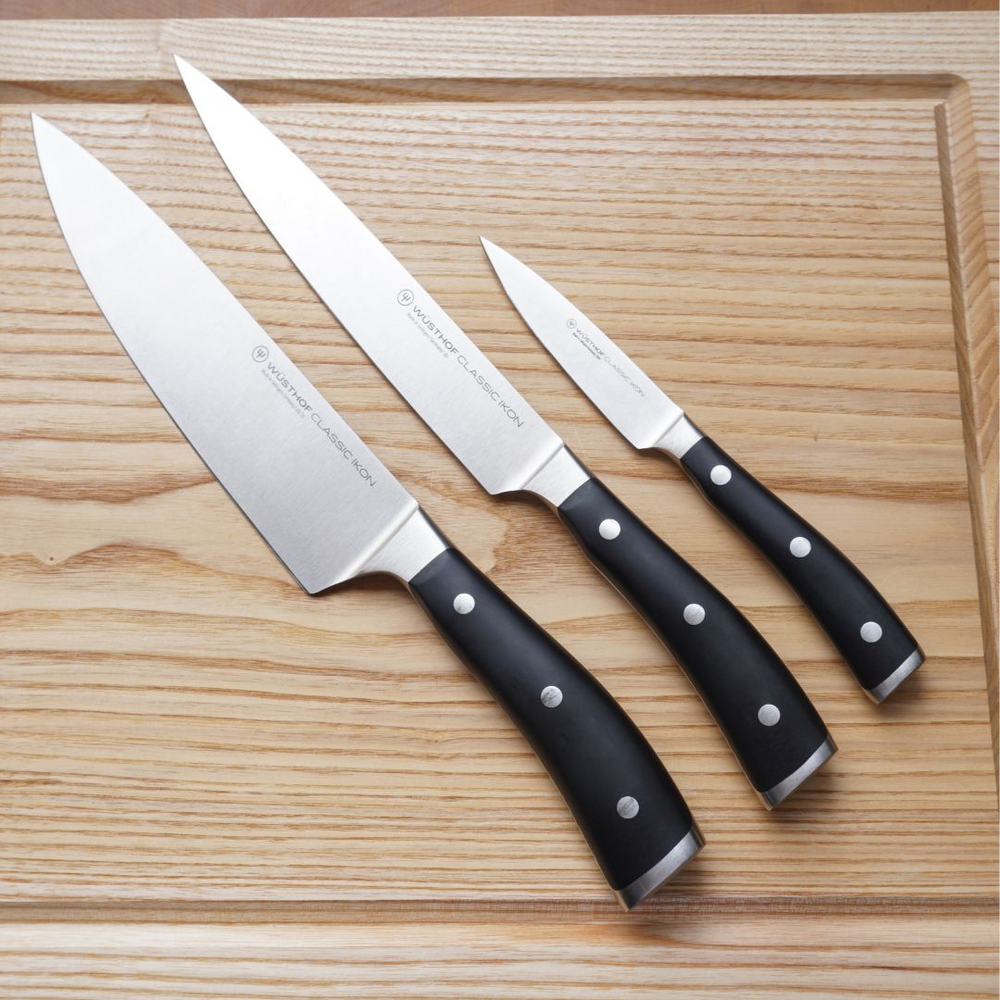 WÜSTHOF Classic Ikon 3 Piece Chef's Knife Set