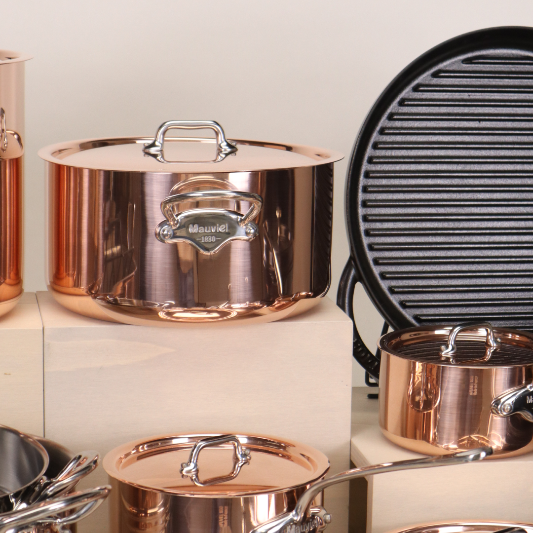 Mauviel M'150S Casserole with Copper Lid