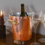 Mauviel M'30 Copper Hammered Champagne Bucket Bronze Handles