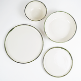 Mihaly & Edit 16 Piece Set / Green Rim