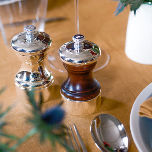 Peugeot Palace Wood / Silver Pepper Mill / 10cm | Borough Kitchen