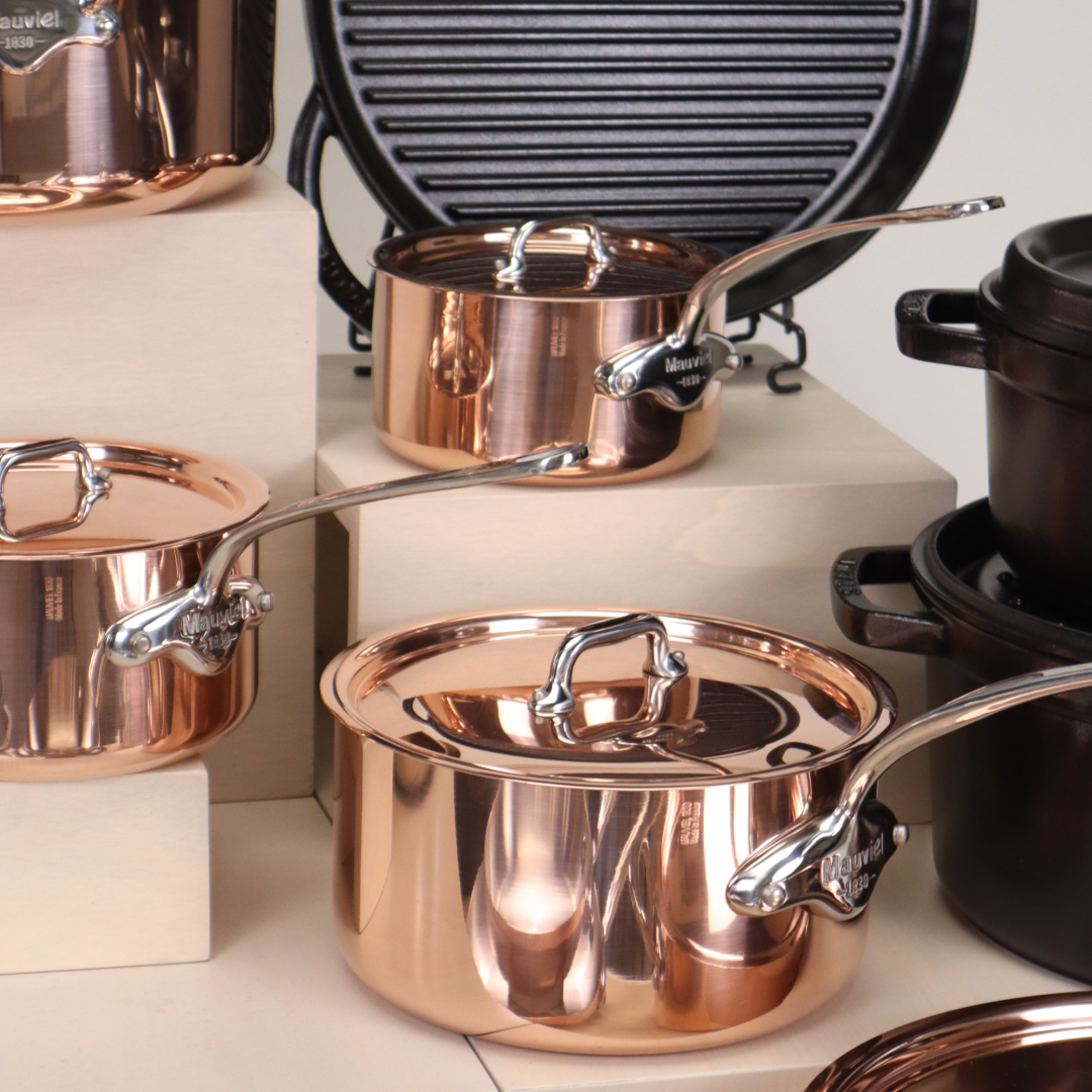 Mauviel M'150S Saucepan with Copper Lid