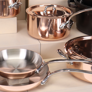 Mauviel M'150S 6 Piece Cookware Set with Copper Lids