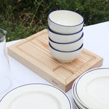 John Julian Classical Porcelain Cobalt Blue Rim Cereal Bowl / 15cm *