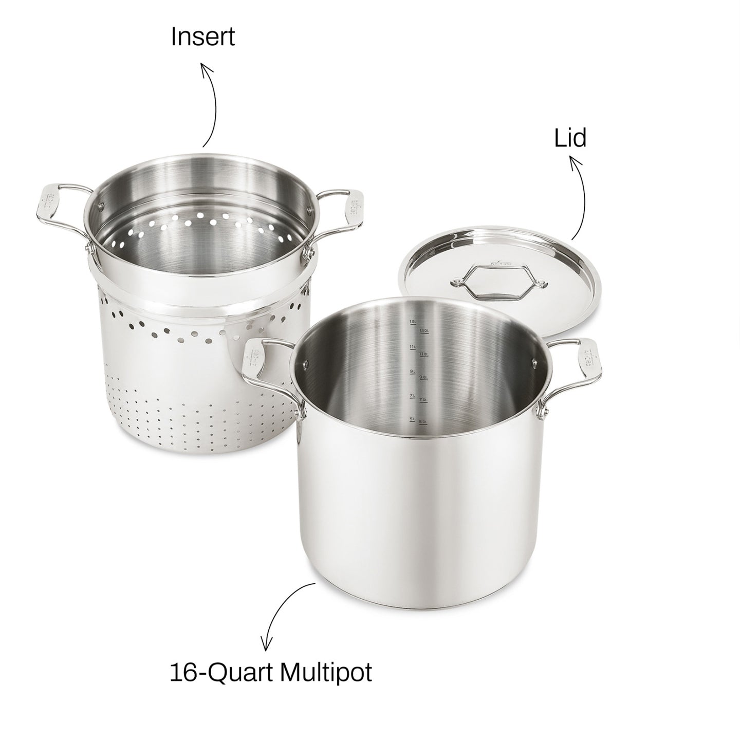 All-Clad Simply Strain Multi Pot with Pasta Insert | Borough Kitchen