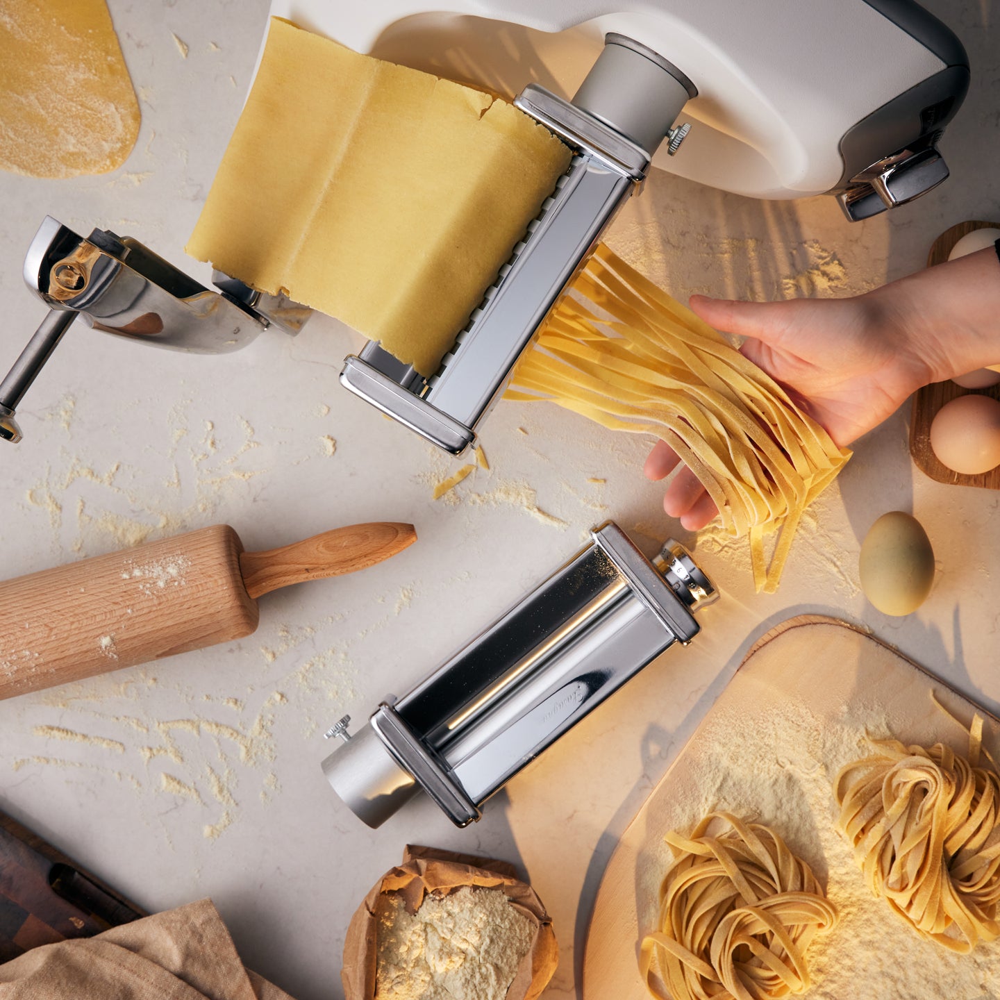 Ankarsrum Assistent Original Pasta Roller and Cutter Kit | Borough Kitchen