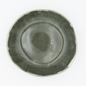 Bertozzi Brushed Bowl / Porcelain / 30cm / Dark Green