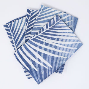 Bertozzi Linen Napkin 45x45cm / Pack of 4 / Palm/Light Blue Base *