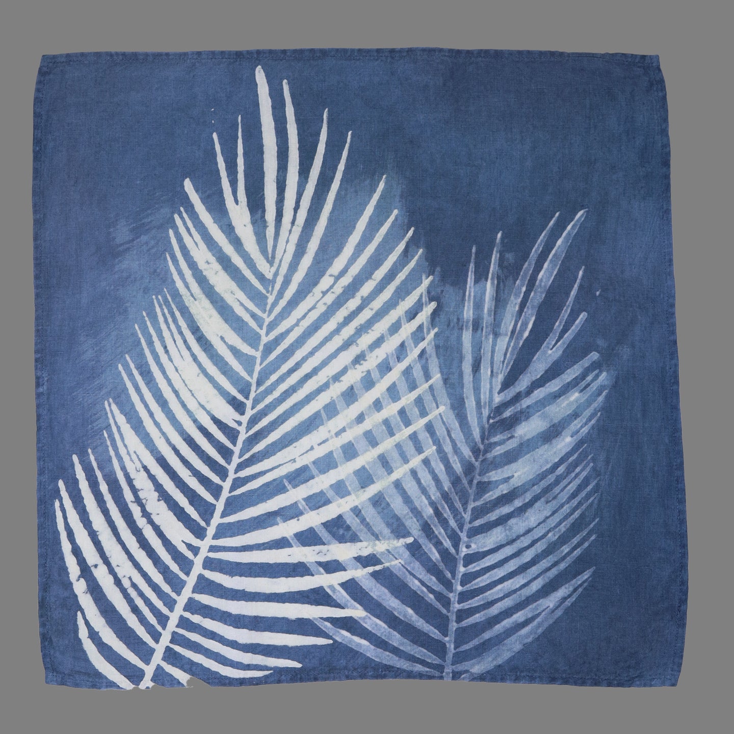 Bertozzi Linen Napkin 45x45cm / Pack of 4 / Palm/Light Blue Base *