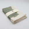 Bertozzi Linen Napkin 45x45cm / Pack of 4 / Oliva/White Border