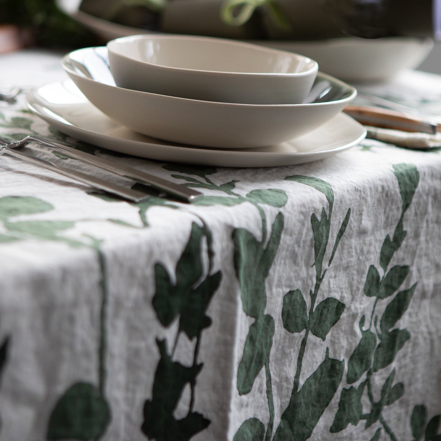 Bertozzi Linen Tablecloth / Giardino / 175x275cm