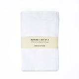 Borough Kitchen Cotton Napkins / Set of 4 / 48x48cm / White