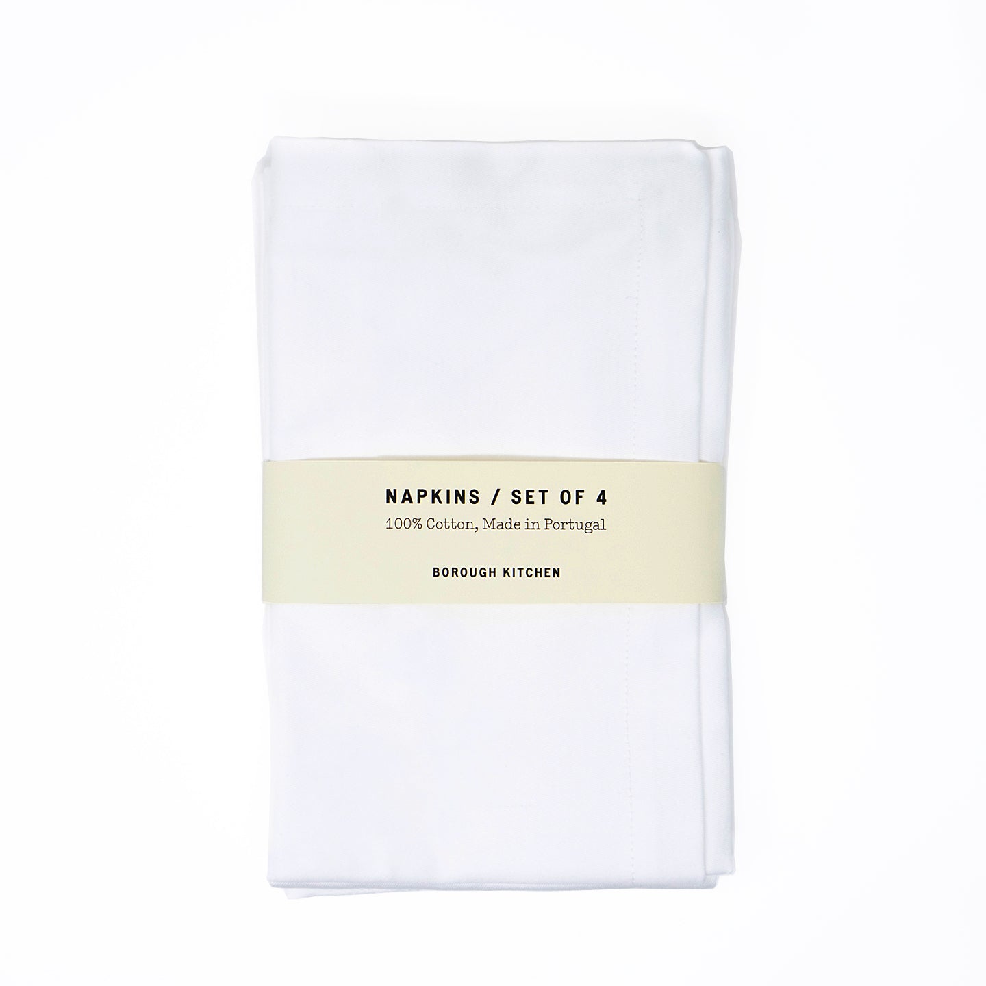Borough Kitchen Cotton Napkins / Set of 4 / 48x48cm / White