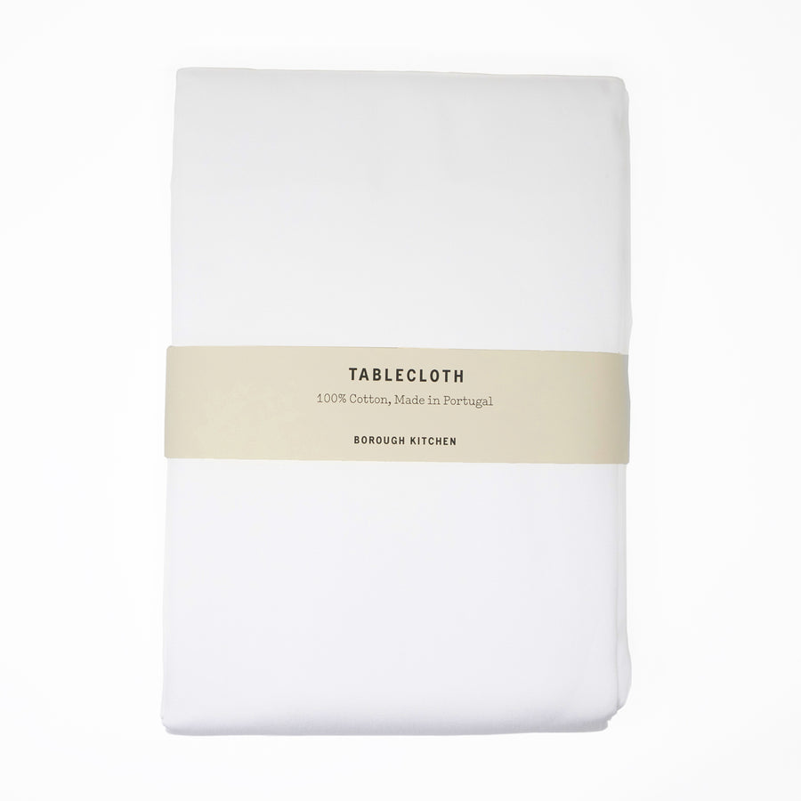 Borough Kitchen Cotton Tablecloth / White