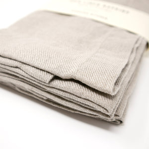 Borough Kitchen Linen Napkins / Set of 4 / 48x48cm / Natural