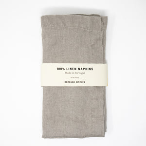 Borough Kitchen Linen Napkins / Set of 4 / 48x48cm / Natural