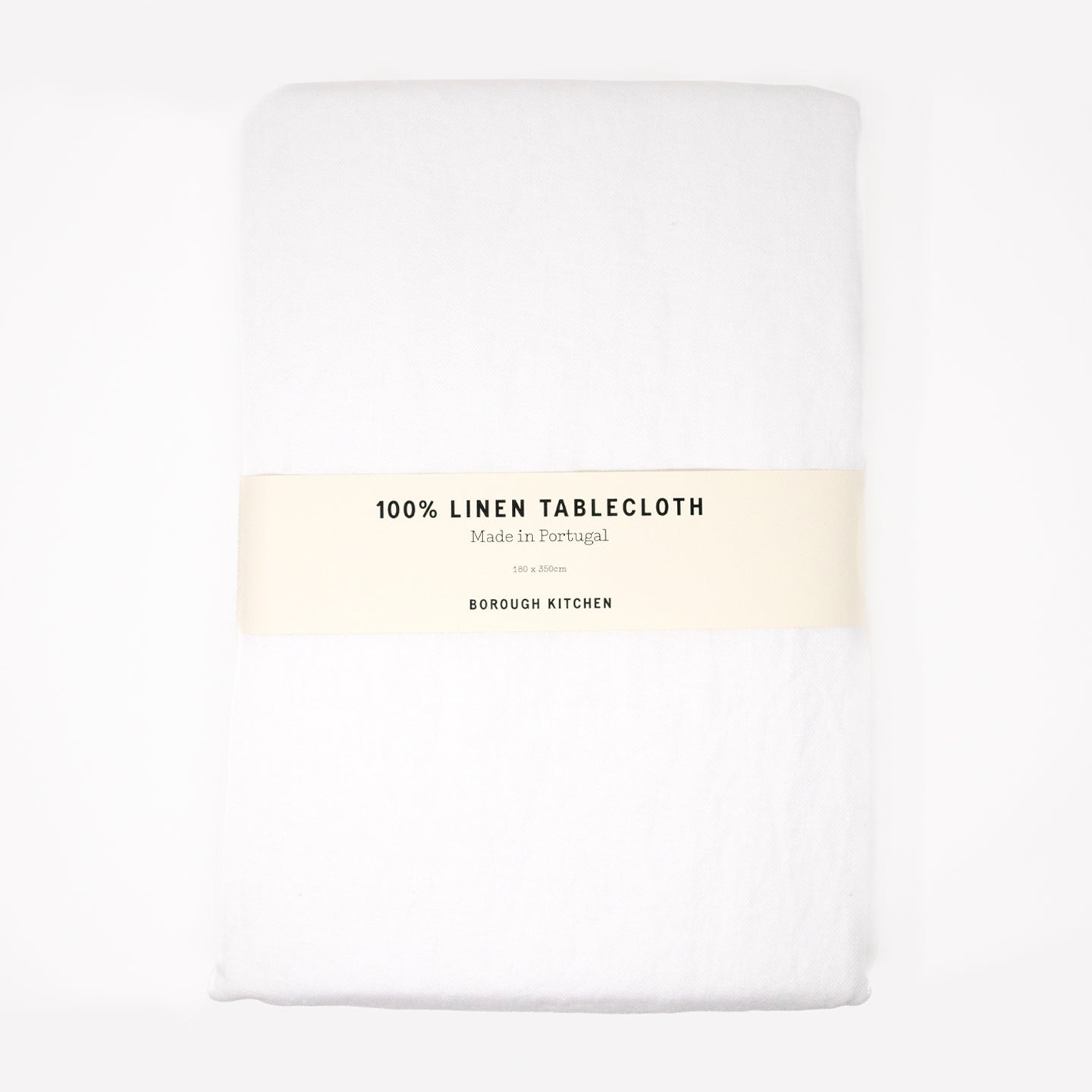 Borough Kitchen Linen Tablecloth / White