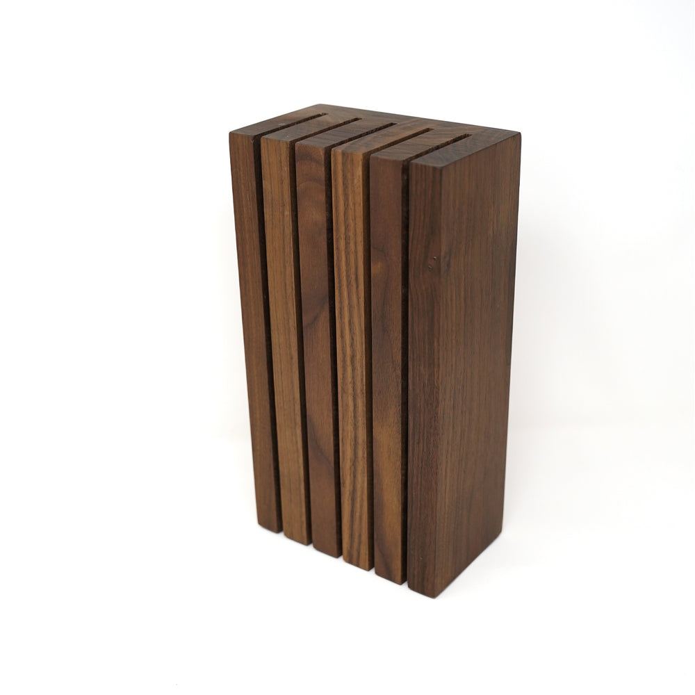 Borough Kitchen 5-Slot Magnetic Knife Block / Walnut