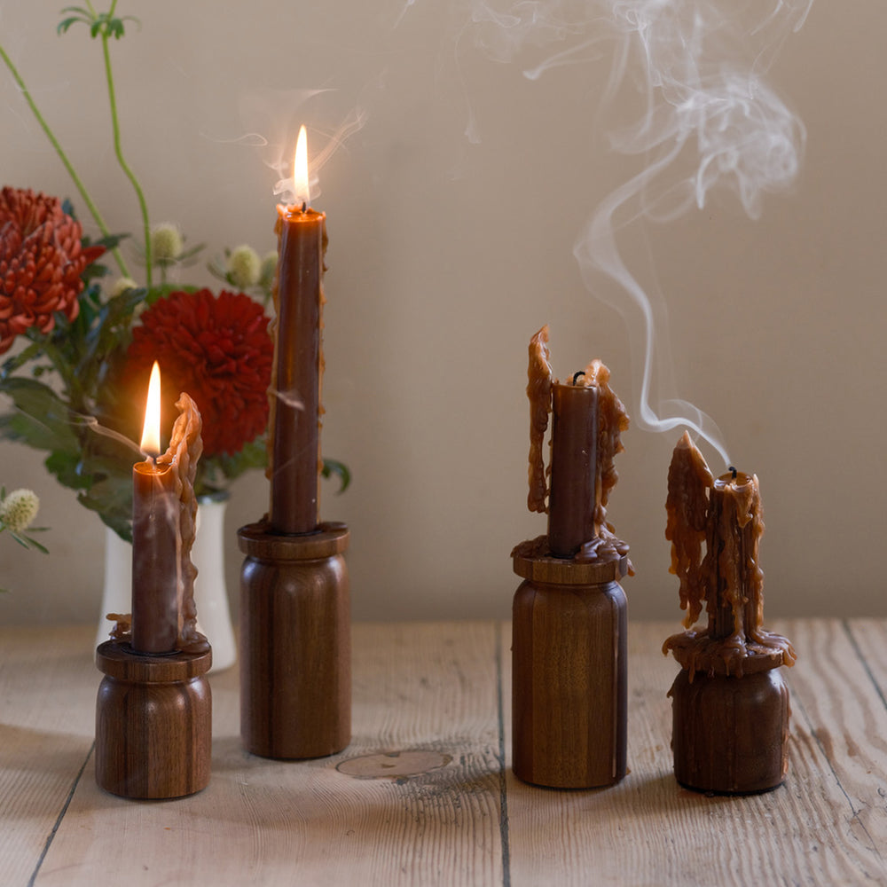 Borough Kitchen Candle Holder / Walnut