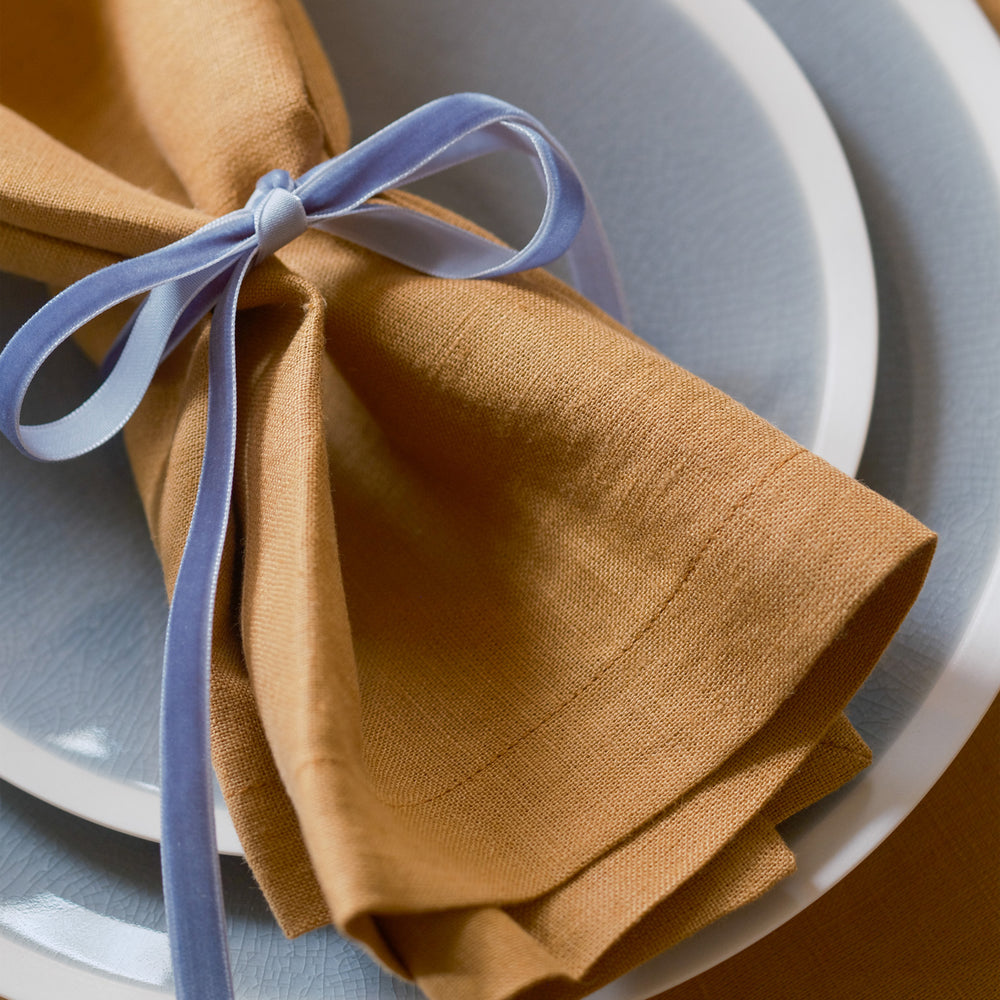 Borough Kitchen Linen Napkins / Set of 4 / 47x47cm / Maple