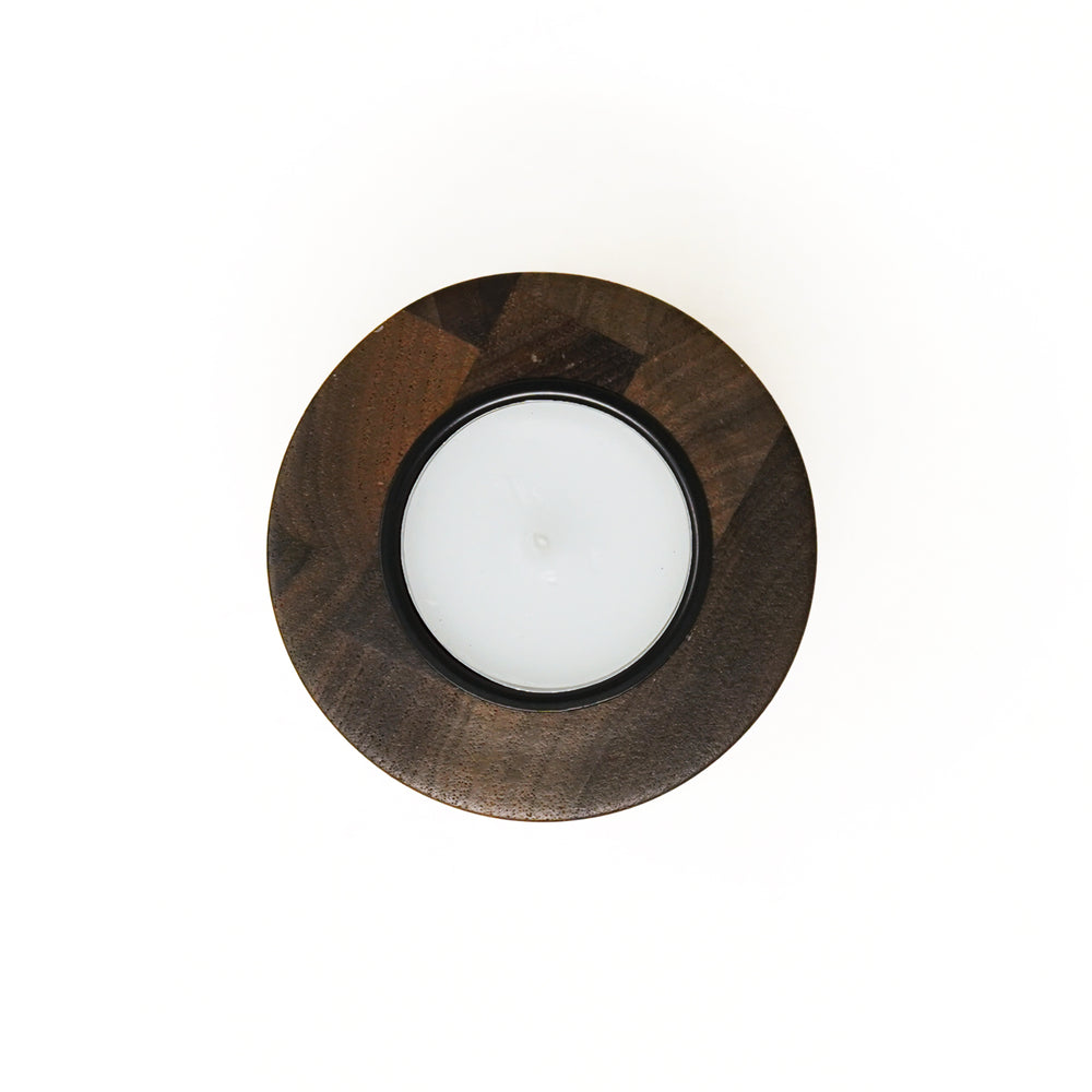 Borough Kitchen Tea Light Holder / Walnut