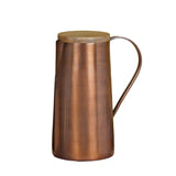 Brushed Copper Water Jug with Wooden Lid