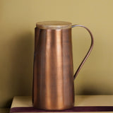 Brushed Copper Water Jug with Wooden Lid