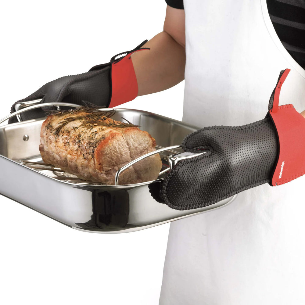 Cuisipro Kitchen Grips Chef's Mitt / Large / Black and Red
