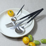Cutipol Goa 75 Piece Cutlery Set / Black & Stainless Steel